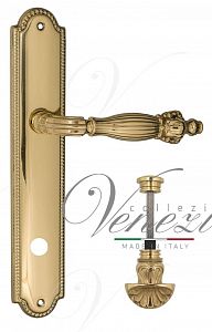 Дверная ручка на планке Venezia Olimpo WC-4 сантехническая PL98 (полир. латунь); ?>