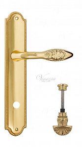 Дверная ручка на планке Venezia Casanova WC-4 сантехническая PL98 (полир. латунь); ?>