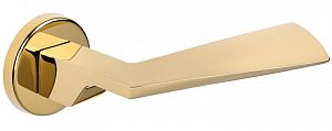 Дверная ручка Extreza Hi-Tech Slim DIA 118 R12 круглое основание 7 мм. F06 (полированная латунь); ?>